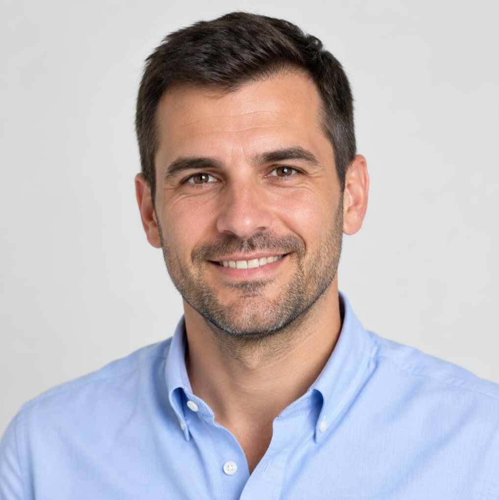 Portrait of a smiling man in a casual shirt